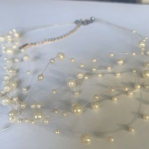 Beautiful multi strand pearl necklace